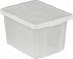 Box Curver® ESSENTIALS 16L, with lid, transparent, 39x30x21 cm