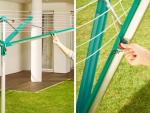 Clothes dryer LEIFHEIT 82008 Linomatic 600 Deluxe Cover, for laundry, garden, outdoor, with cover