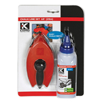 Chalk line KAPRO® 211, 30 m, with Easygrip ™ reel, + blue chalk bottle