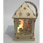 Christmas decorations Woodeco, Lantern Village, 1xLED, 12x6 cm