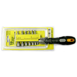 Screwdriver bit and socket set 19 pcs Strend Pro, bits
PL-3, 5,5, 6,5mm/PH0, PH1, PH2
TRX T10, T15, 