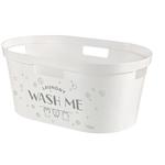 Laundry basket Curver® INFINITY 40L, Wash Me, 59x39x27cm