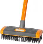 Brush Strend Pro, cleaning, for paving, 4-piece set, with telescopic handle, weed remover, brush 3x1