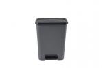 Trash bin Curver® COMPATTA BIN, 50L, 29,4x49,6x62 cm, black/grey, for trash