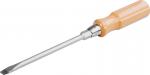 Flat screwdriver Format 6260-0100, Cr-V, wooden handle