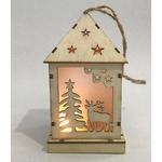 Christmas decorations Woodeco, Lantern, Woods, 1xLED, 12x6 cm