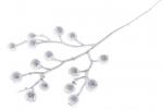 Decorative branch GliBerries. white, 28cm, 6 pcs