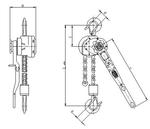 Jack Brano RZV 1,6t, 1.5 m, roller chain