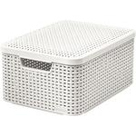 Laundry basket Curver® STYLE M LID, white, 38x29x17 cm, with lid
