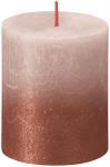 Candle Bolsius Rustic, cylindrical, Christmas, Sunset Misty Pink+ Amber, 80/68 mm