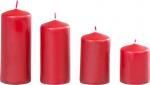 Candle MagicHome, Christmas, Advent, burgundy, 48 mm 60/80/100/120 mm, pack. 4 pcs