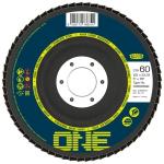 Kotuc Tyrolit ONE 125x22,23mm, ZA 80 Q-B, ocel/nerez, lamelovy, vypukly