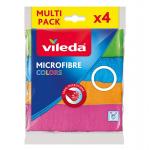 Cloth Vileda Microfibre Colors, microfiber, 4 pcs