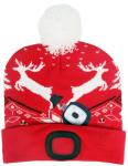 Cap Strend Pro X-mas red, with reindeer, L, 4x SMD LED, USB charging