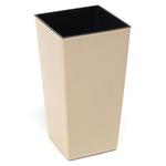 Flower pot FINEZJA, 190x190x360 mm, cappucino