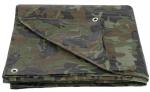 2.TRIEDA Plachta Tarpaulin Khaki 3x4 m, 80 g/m, zakrývacia, oliva/kamufláž
