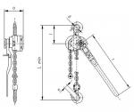 Jack Brano RZC 1,6t, 1.5 m, link chain