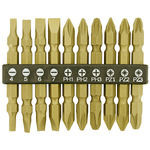 Set of bits 10pcs Strend Pro, bit 65mm, CrV, Goldenfish