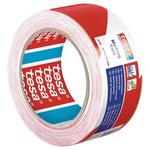 Tape tesa® PRO Marking, warning, red-white, 50 mm, L-33 m