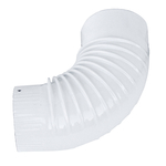 Smoke pipe elbow Smalt 120mm, white