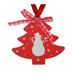 Christmas decorations MagicHome, Red Tree, 10 cm, pkg. 5 pcs