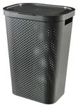 Laundry basket Curver® INFINITY RECYCLED 60L, anthracite, 44x60x35 cm, for linen, linen