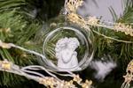 Christmas decoration MagicHome, hanging angel, polyresin, 10 cm, pack. sellbox 12 pcs (mix. 2 patter