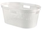 Laundry basket Curver® INFINITY RECYCLED 40L, white, 59x39x27 cm, for linen, linen