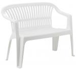 Bench DIVA White, white, 114x82x55 cm