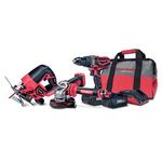 Set Worcraft SW-03, S20LI, 1x Jig saw, 1x Angle grinder, 1x Drill, 2x accumulator 1x Charger + 1x Ba