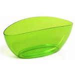 Flower pot LUNA, 350x150x150 mm, green transparent