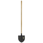 Hardened shovel pointed, black, with handle