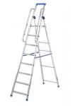 Step-ladder ALVE 9810 + Z, 1x10, with railing, single sided