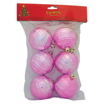 Decorations Xmas N2 70L331106A, 6 pcs, M08 pink