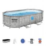 2.TRIEDA Bazén Bestway® Power Steel™, Vista Series, 56714, kartušová filtrácia, rebrík, plachta, dávkovač, 427x250x100 cm