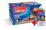 Cleaning Set Vileda Ultramax TURBO Microfibre 2in1, mop + bucket + soft care refill, 2 refills