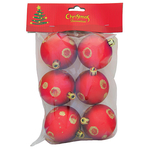 Decorations Xmas N2 6006TS, 6 pcs, M03 red