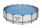 Round Pool Set  Bestway® Steel Pro MAX, 457x107 cm, filter, pool ladder, mat, pool blanket