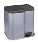 Trash bin Curver® DUO BIN 21L, silver/black, for waste