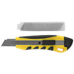 Snap-off blade knife 18mm Giant, piston-valve control, + 1 box blade - 10pcs,in blister