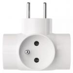 Socket EMOS P0024N, branching, white, 3× 2P + PE, 250V/16A max.3680W